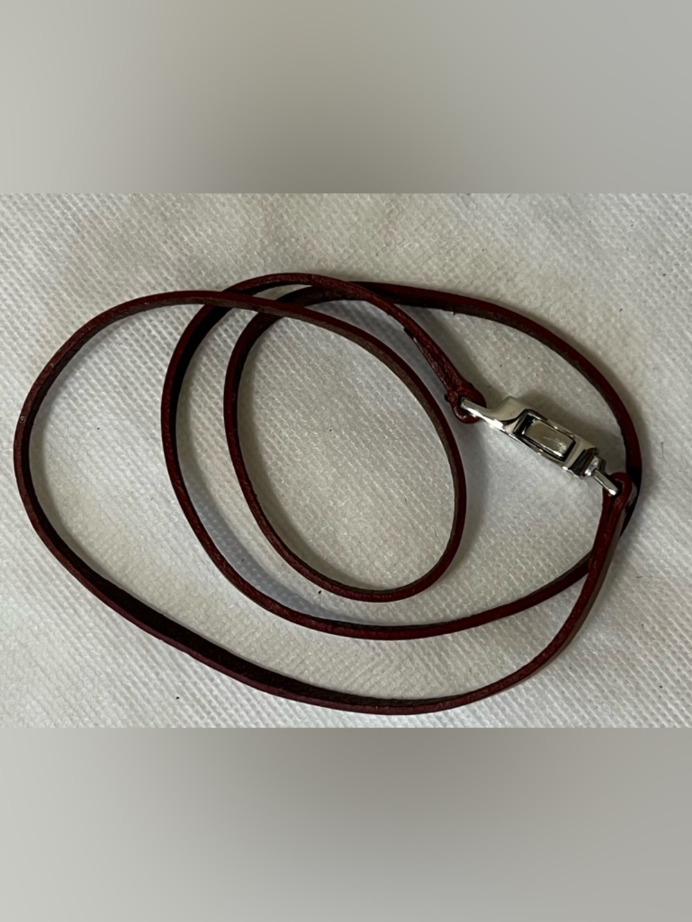 Lacoste Slim Brown Leather Wrap with Silver Clip